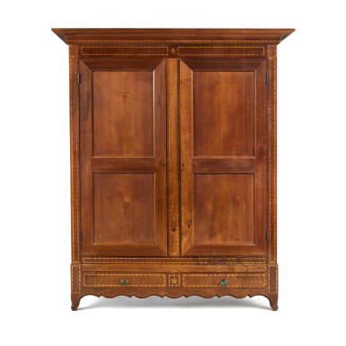 View full screen - View 1 of Lot 130. A Federal Schrank, Upper Valley area, Louisiana, circa 1830.
