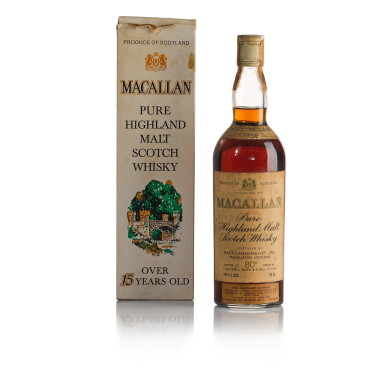 View full screen - View 1 of Lot 38. The Macallan Over 15 Year Old 80 Proof 1956 (1 BT26 2/3 Fl.Oz).