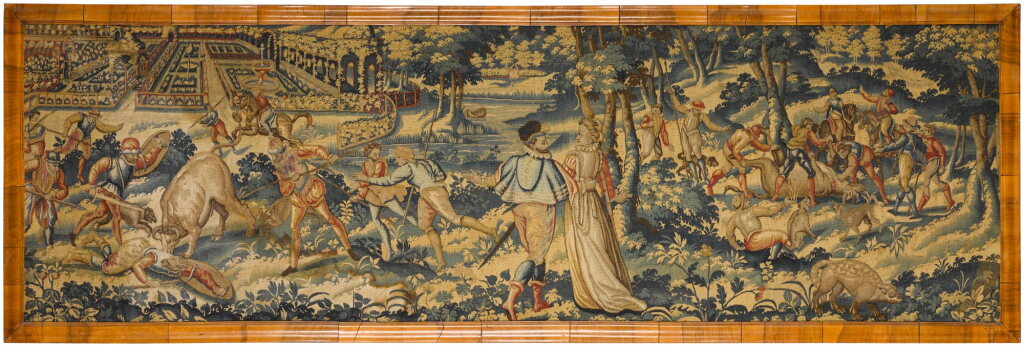 View full screen - View 1 of Lot 53. A Flemish Game Park Tapestry Fragment, Oudenaarde, last quarter 16th century.