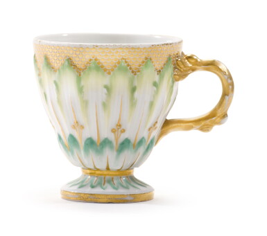 View full screen - View 1 of Lot 258. A BERLIN (K.P.M) CUP FROM THE CATHERINE THE GREAT SERVICE, CIRCA 1770-72.