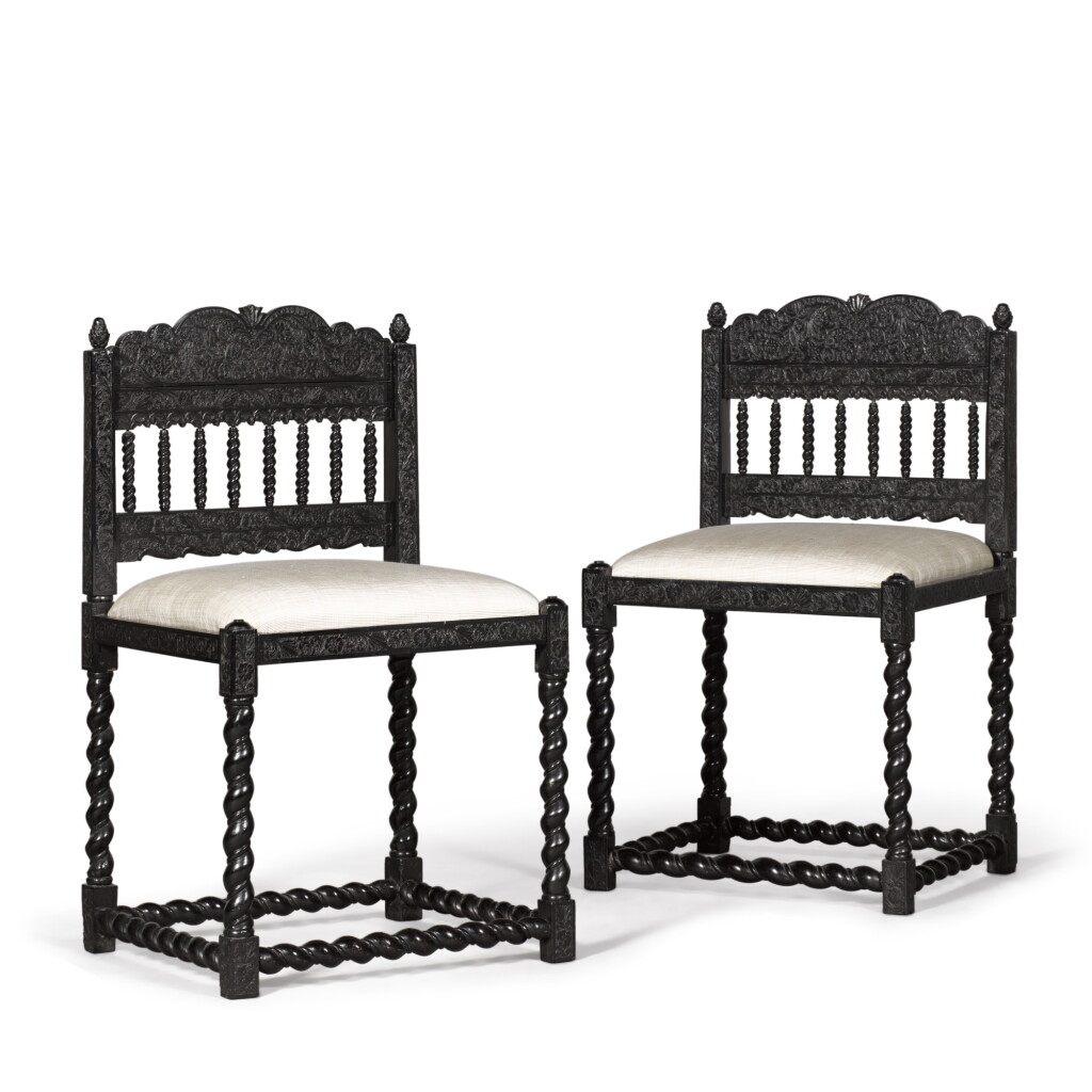 View full screen - View 1 of Lot 27. The Hamilton Palace 'Tudor Chairs'.