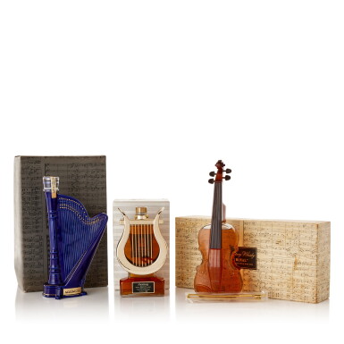 View full screen - View 1 of Lot 6308. Suntory Blended Whisky Musical Instrument Decanters Mixed Lot (1 BT50, 1 BT60, 1 BT70) .