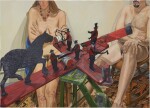 PHILIP PEARLSTEIN | TWO MODELS WITH OLD WHIRLY-GIG: WHEN THE WIND BLOWS THE FIGURE WORKS