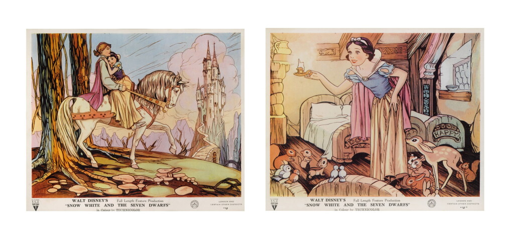 View full screen - View 1 of Lot 146. Snow White and the Seven Dwarfs (1937), 2 front of house stills, re-release (1940), British.