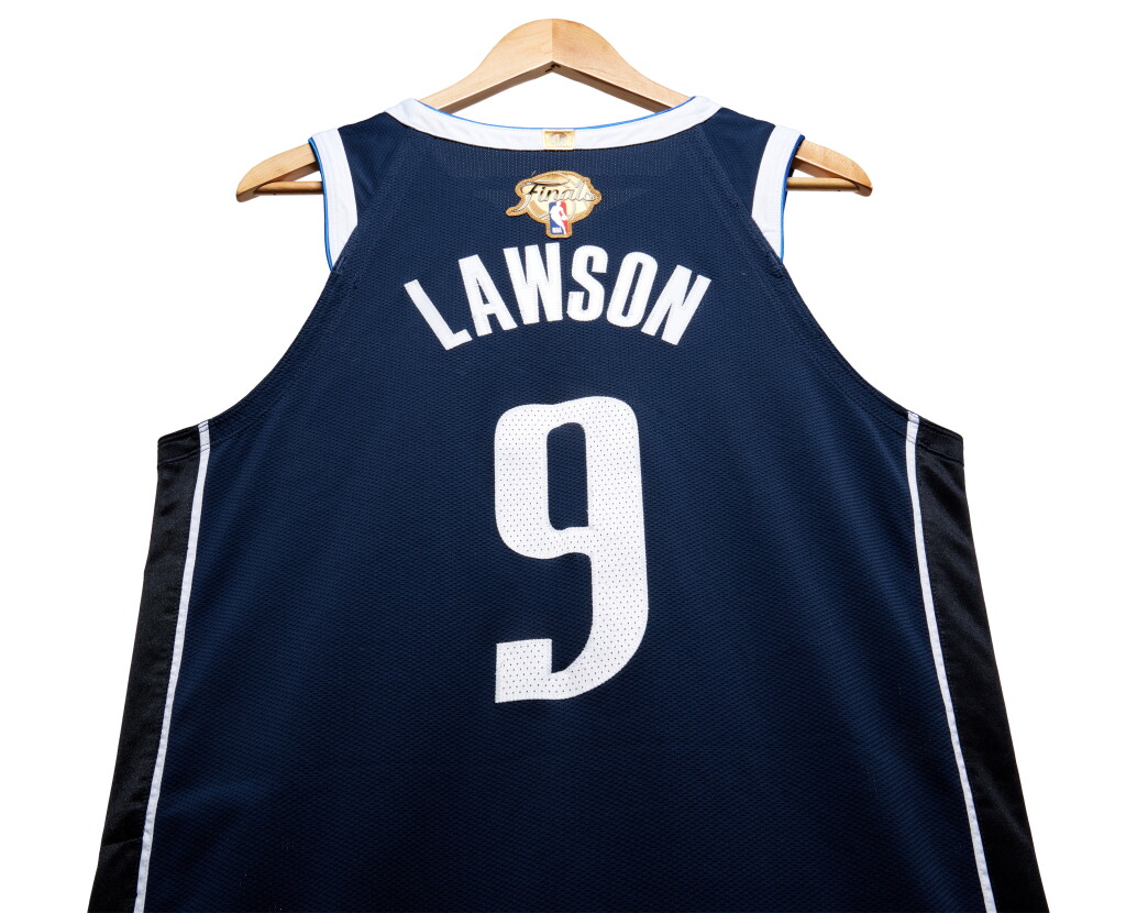 View full screen - View 1 of Lot 12. A.J. Lawson Dallas Mavericks 2024 NBA Finals Game Worn Statement Edition Jersey | Game 3.