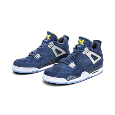 View full screen - View 1 of Lot 28. Nike Air Jordan IV Retro 'University of Michigan' | Size 12.