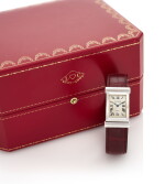 IN CELEBRATION OF CARTIER'S 150TH ANNIVERSARY, DRIVER INCURVÈE LIMITED EDITION WHITE GOLD WRISTWATCH WITH CASE-INTEGRATED CLASP (IN OCCASIONE DELL’ ANNIVERSARIO DEI 150 ANNI DI CARTIER, DRIVER INCURVÉE OROLOGIO DA POLSO IN ORO BIANCO CON FIBBIA DEPLOYANTE INTEGRATA NELLA CASSA IN EDIZIONE LIMITATA) CIRCA 1997 | CARTIER, PARIS
