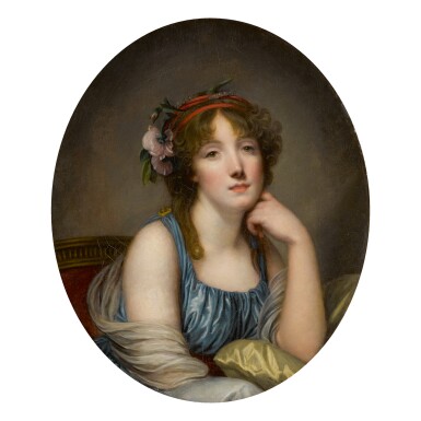 View full screen - View 1 of Lot 166. JEAN-BAPTISTE GREUZE | PORTRAIT OF A WOMAN, SAID TO BE THE ARTIST'S DAUGHTER.