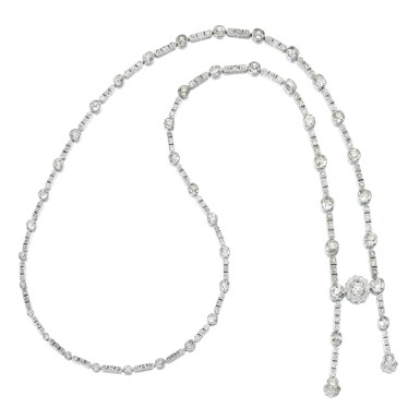 View full screen - View 1 of Lot 36. Diamond necklace, circa 1900.