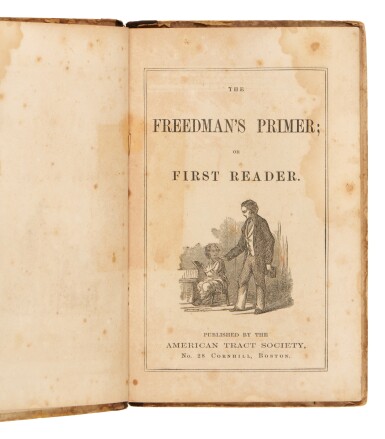 View full screen - View 1 of Lot 1017. "The Freedman's Primer" | The unique surviving copy of an 1864 primer specifically designed for the use of formerly enslaved persons.