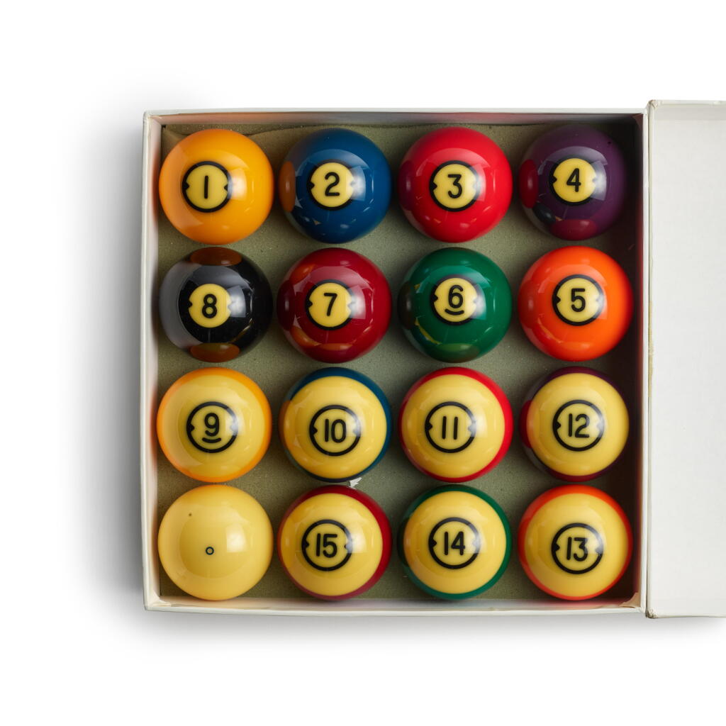 View full screen - View 1 of Lot 159. Set of Vintage Brunswick Centennial Pocket Balls.