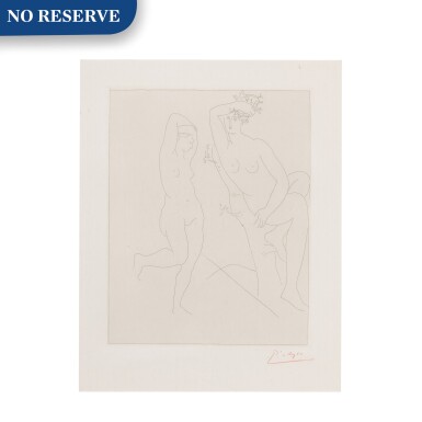 View full screen - View 1 of Lot 76. Deux femmes nues, dont une dans un arbe (Bloch 234; Baer 204).