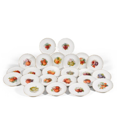 View full screen - View 1 of Lot 128. A set of twenty-three Berlin (K.P.M.) small plates, early 20th century.