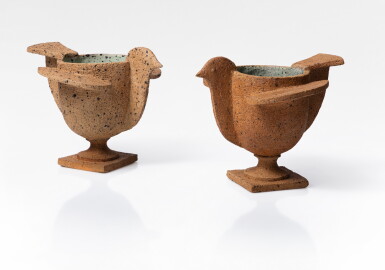View full screen - View 1 of Lot 93. Pair of Poulette cache-pots.