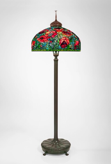 View full screen - View 1 of Lot 313. "Oriental Poppy" Floor Lamp.