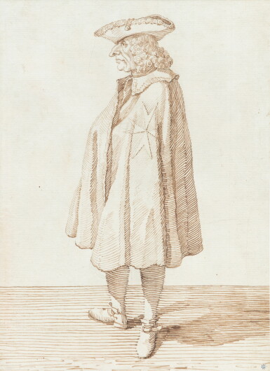View full screen - View 1 of Lot 1066. Caricature of the Commendator Solaro, Ambassador of Malta in Rome | Caricature du Commendator Solaro, ambassadeur de Malte à Rome.