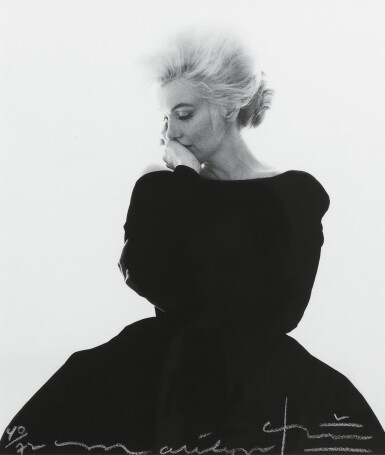 View full screen - View 1 of Lot 145. BERT STERN | MARILYN MONROE, BLACK DIOR DRESS, 1962.