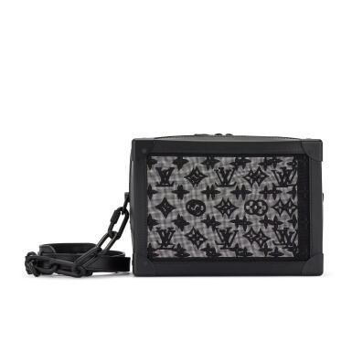View full screen - View 1 of Lot 162. Virgil Abloh Black Calfskin and Mesh Monogram Soft Trunk Black Hardware, 2019.