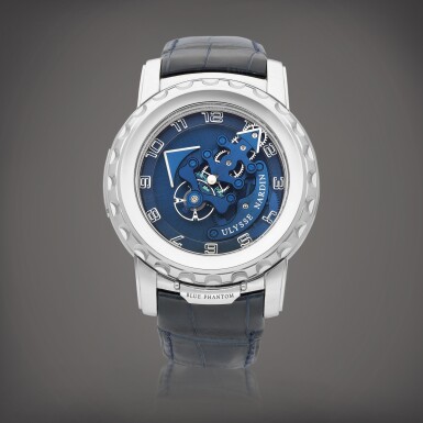 View full screen - View 1 of Lot 2178. Freak Blue Phantom, Reference 020-81 | A white gold carrousel tourbillon wristwatch with dual direct escapement, Circa 2010 | 雅典 | FREAK BLUE PHANTOM 型號020-81 | 白金卡羅素陀飛輪腕錶,備雙擒縱系統,約2010年製.