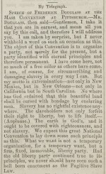 DOUGLASS, FREDERICK | Frederick Douglass'sSpeech to the Free Soil Party Convention on the Fugitive Slave Law, printed in Frederick Douglass's Paper, Vol. V, No. 35. Rochester, August 20, 1852