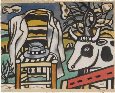 View full screen - View 1 of Lot 65. La Chaise et la vache.