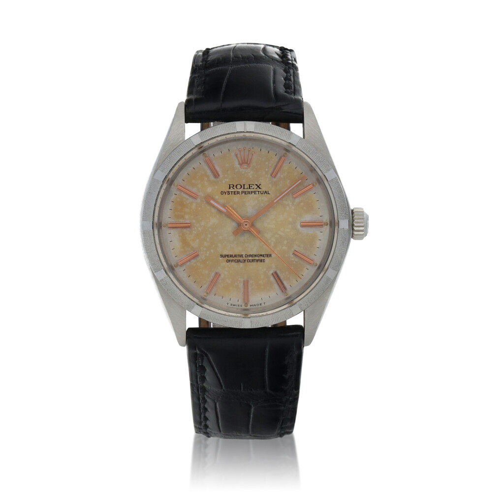 View full screen - View 1 of Lot 42. Oyster Perpetual, Ref. 1003 Stainless steel wristwatch with milled bezel Circa 1975.