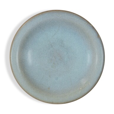 View full screen - View 1 of Lot 527. The Guennol 'Jun' blue-glazed small dish, Northern Song / Jin dynasty | 北宋 / 金 鈞窰天藍釉小盤.