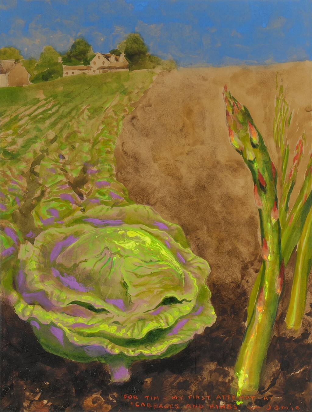 View full screen - View 1 of Lot 267. First Study for "Cabbage and Kings".