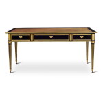 A Louis XVI GIlt Bronze-Mounted Ebony Bureau Plat by Etienne Levasseur, Circa 1775