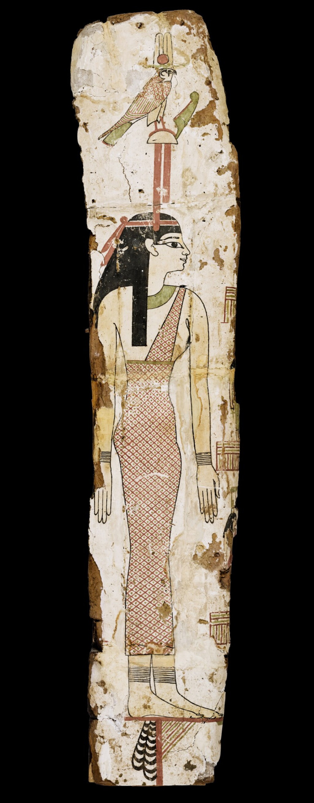 View full screen - View 1 of Lot 121. An Egyptian Polychrome Wood Panel, 25th/26th Dynasty, 750-525 B.C..