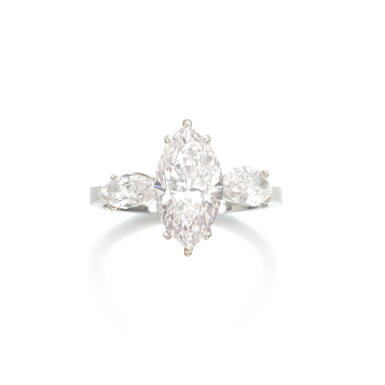 View full screen - View 1 of Lot 740. Very Light Pink, Light Pink and Faint Pink diamond ring.