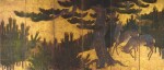 ANONYMOUS, MOMOYAMA-EDO PERIOD, LATE 16TH-EARLY 17TH CENTURY | DEER BENEATH PINE TREES