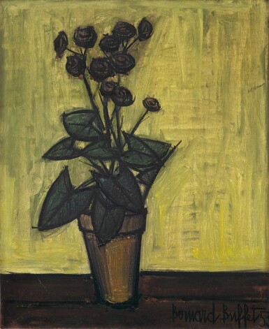 View full screen - View 1 of Lot 1009. Bernard Buffet 貝爾納・布菲 | Pot de fleurs 瓶花.