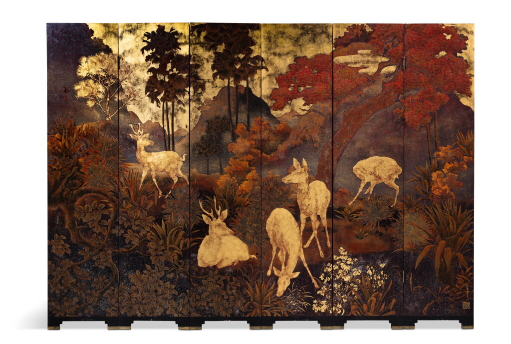 View full screen - View 1 of Lot 150. Pham Hau (1903 - 1995) | Deer in the forest.