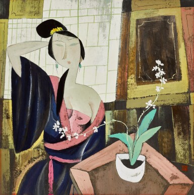 View full screen - View 1 of Lot 942. 胡永凱 待粧 | Hu Yongkai, Lady.