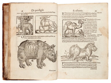 View full screen - View 1 of Lot 168. Lycosthenes, Prodigiorum ac ostentorum chronicon, Basel, 1557, later calf.