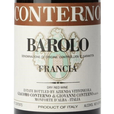 View full screen - View 1 of Lot 395. Barolo Francia Giacomo Conterno "Vertical" (3 BT, 1 MAG) .