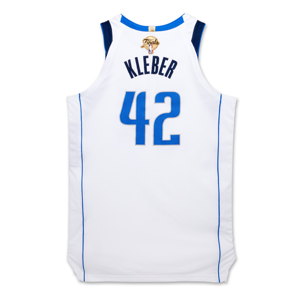 View full screen - View 1 of Lot 39. Maxi Kleber Dallas Mavericks 2024 NBA Finals Game Worn Association Edition Jersey | Game 2.