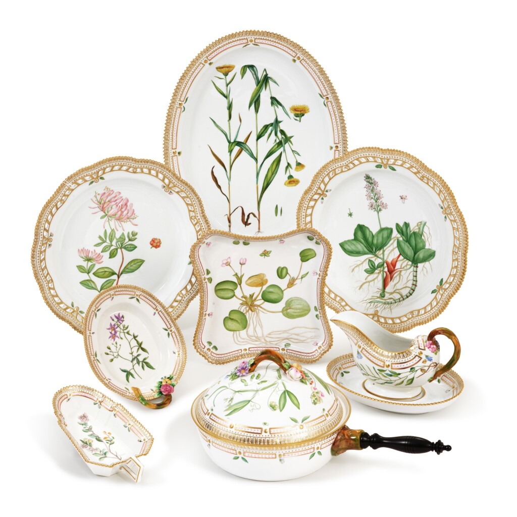 View full screen - View 1 of Lot 239. A Group of Royal Copenhagen ‘Flora Danica’ Wares, Modern.