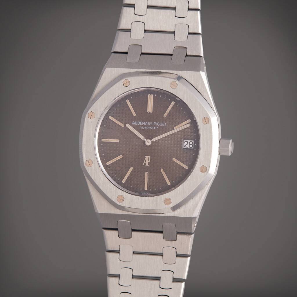 View full screen - View 1 of Lot 177. Reference 5402ST Jumbo Royal Oak 'Non-Series' | A stainless steel automatic wristwatch with date and bracelet, Circa 1975.
