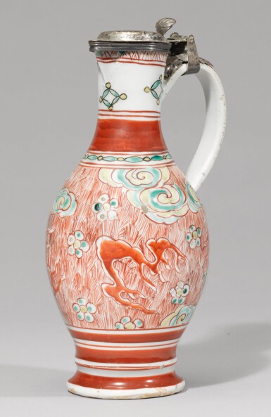 View full screen - View 1 of Lot 70. A KO-IMARI EWER, EDO PERIOD, MID-LATE 17TH CENTURY.