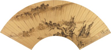 View full screen - View 1 of Lot 9003. 陳煥 觀瀑圖|Chen Huan, Scholar Admiring Waterfall.