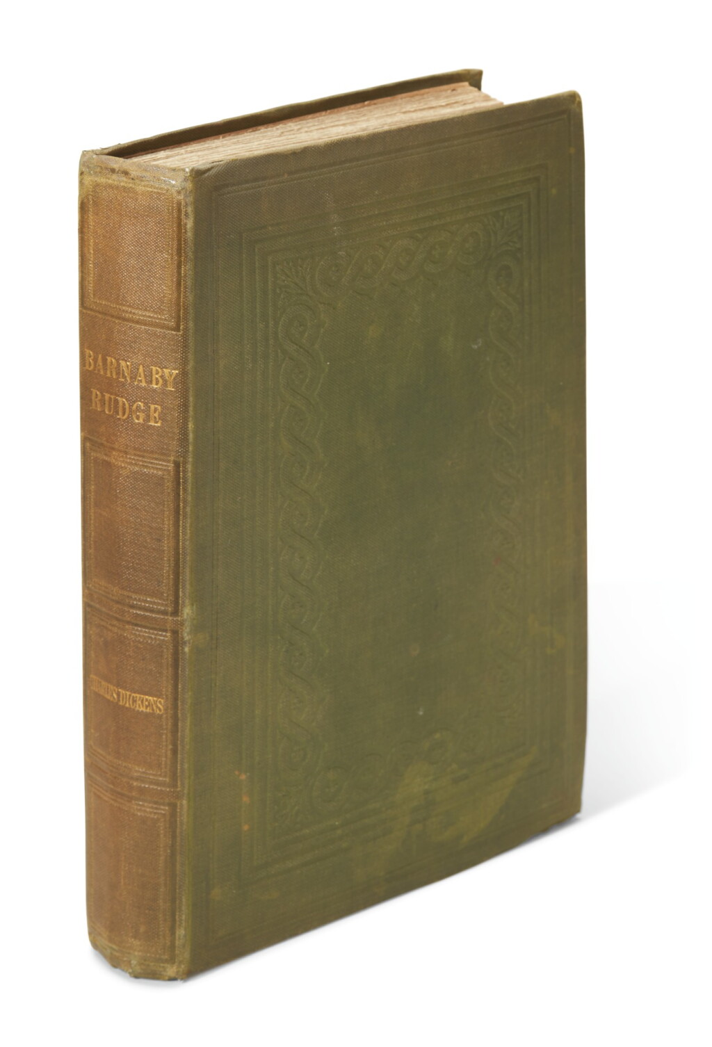 View full screen - View 1 of Lot 77. Dickens, Barnaby Rudge, 1841, first separate edition, bound from the weekly parts, binding variant.