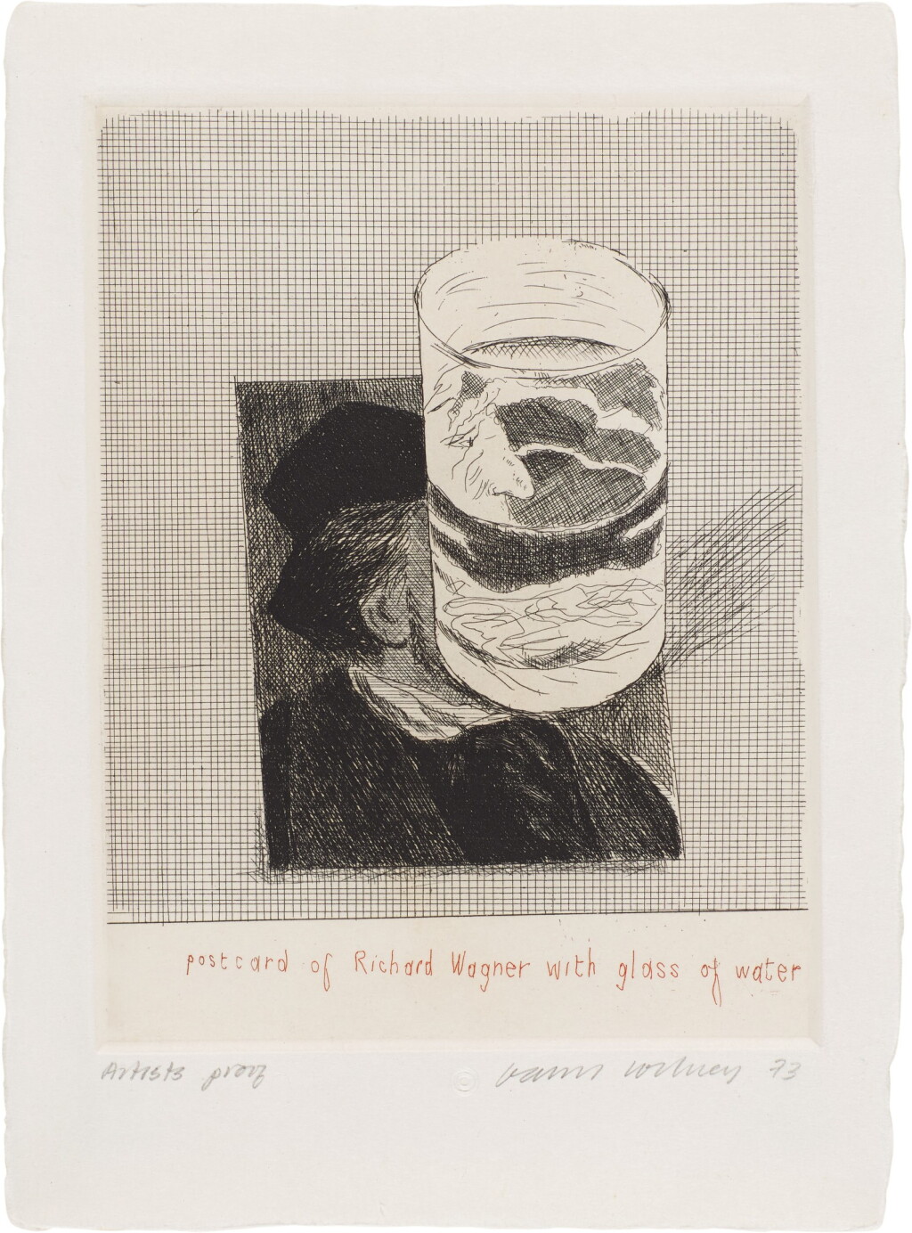 View full screen - View 1 of Lot 189. Postcard of Richard Wagner with a Glass of Water (S.A.C. 154).