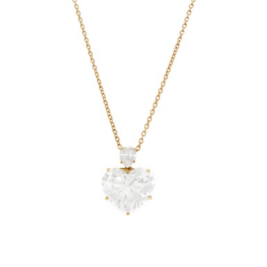 View full screen - View 1 of Lot 852. Diamond pendant .