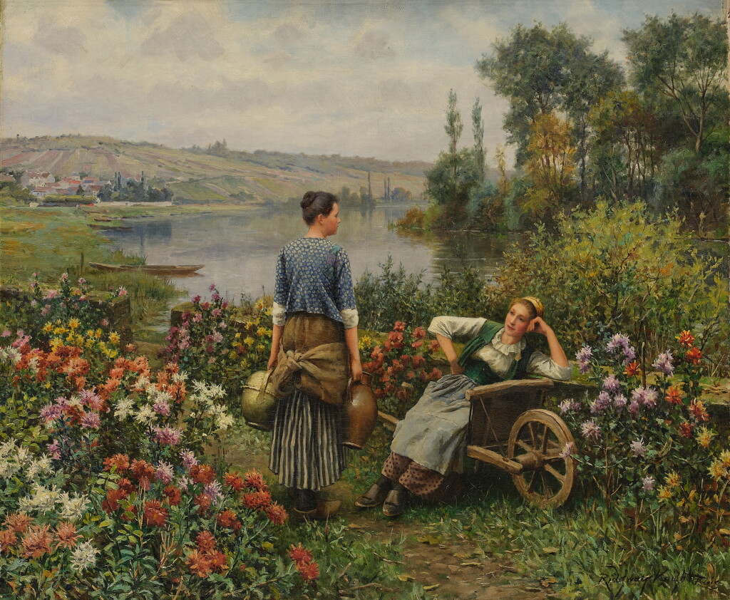 View full screen - View 1 of Lot 107. The Garden by the River, Vetheuil .