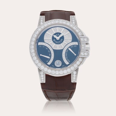 View full screen - View 1 of Lot 395. Ocean Biretrograde, Reference 400-UAB136W | A white gold and diamond-set wristwatch with date and retrograde seconds and day | Circa 2011.