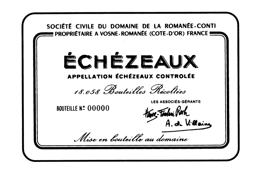 View full screen - View 1 of Lot 28. Echézeaux 1990 Domaine de la Romanée-Conti (3 BT).