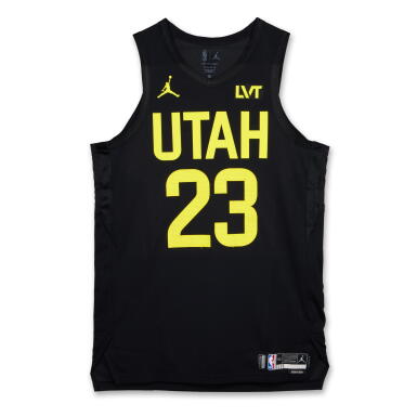View full screen - View 1 of Lot 123. Lauri Markkanen Utah Jazz 2024-2025 Emirates NBA Cup Game Worn Statement Edition Jersey.
