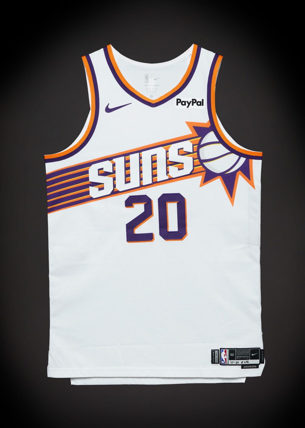 View full screen - View 1 of Lot 33. Rasheer Fleming ‘Rookie Debut’ Phoenix Suns 2025-2026 Game Worn Association Edition Jersey.